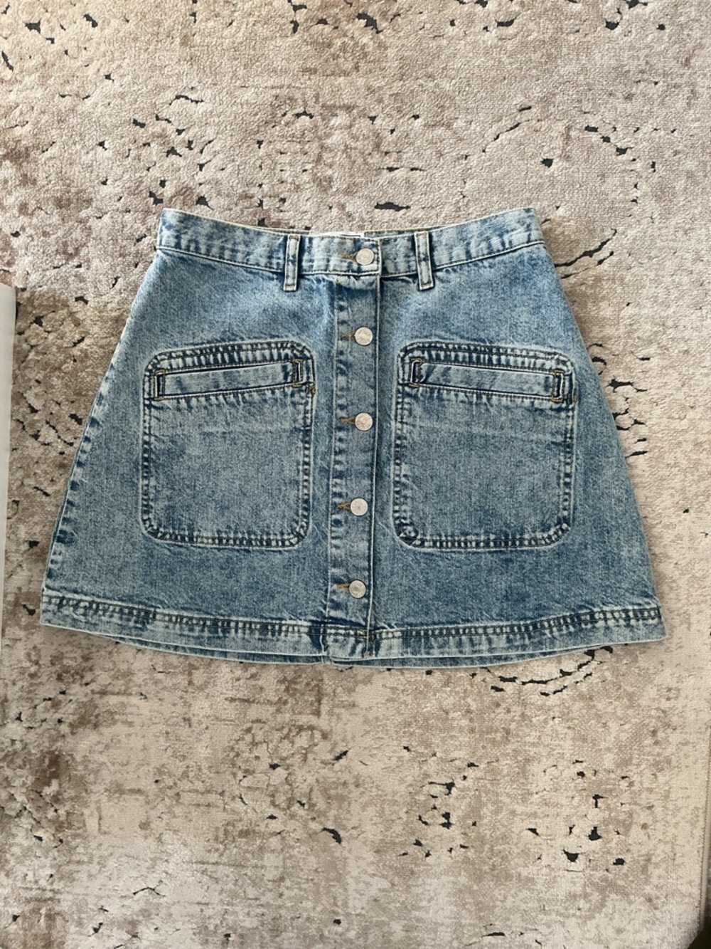 Moschino Light Wash Denim Mini Skirt - Blue